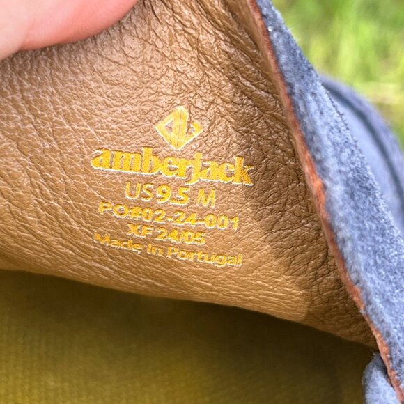 Amberjack The Loafer Suede Leather Comfort Loafers in Cobalt Blue Size 9.5 M - Picture 7 of 8